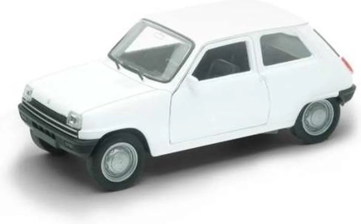 Renault 5 1/34 Welly - Modelauto - Schaalmodel - Model auto - Miniatuurauto - Miniatuur autos de Welly en Blanc – photo du produit