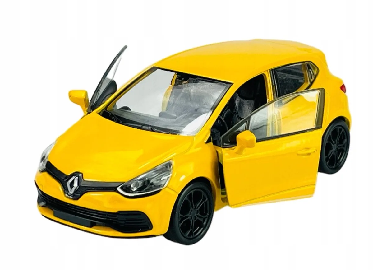 Renault Clio RS Geel Metaal Model 1:34 Speelgoedauto van Welly – productfoto