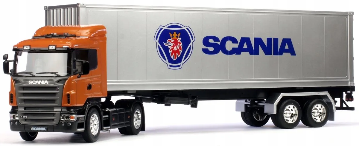 Scania R470 Vrachtwagen met Container - Schaal 1:32 by Welly in Orange – product photo