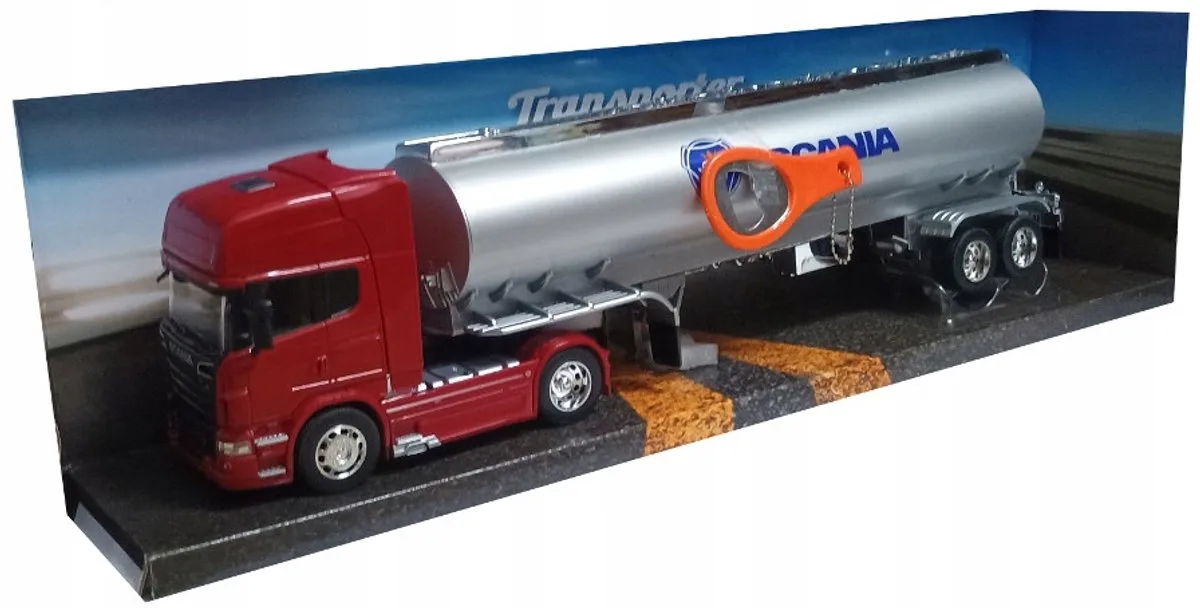 Scania Tankwagen Vrachtwagen Schaal 1:32 - 48cm de Welly en Rouge – photo du produit