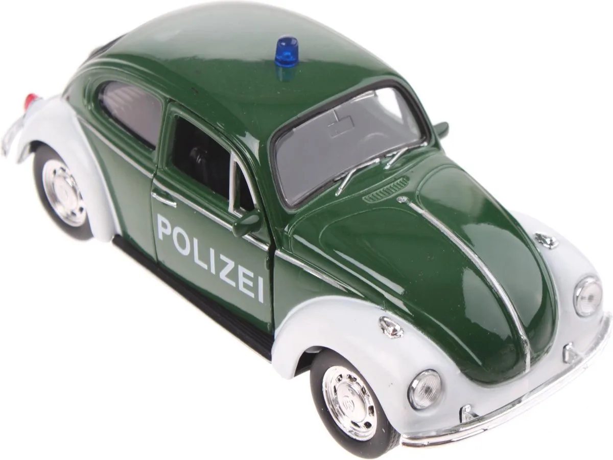 Schaalmodel Volkswagen Kafer Polizei fra Welly i Grøn – produktbillede