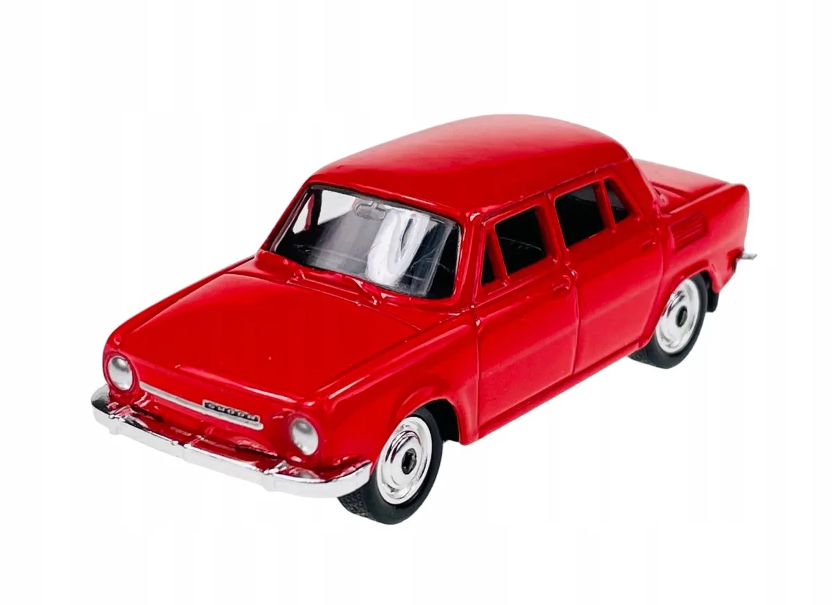 Skoda 100 Modelauto Metaal 1:60 - Nieuw von Welly in Rot – Produktfoto