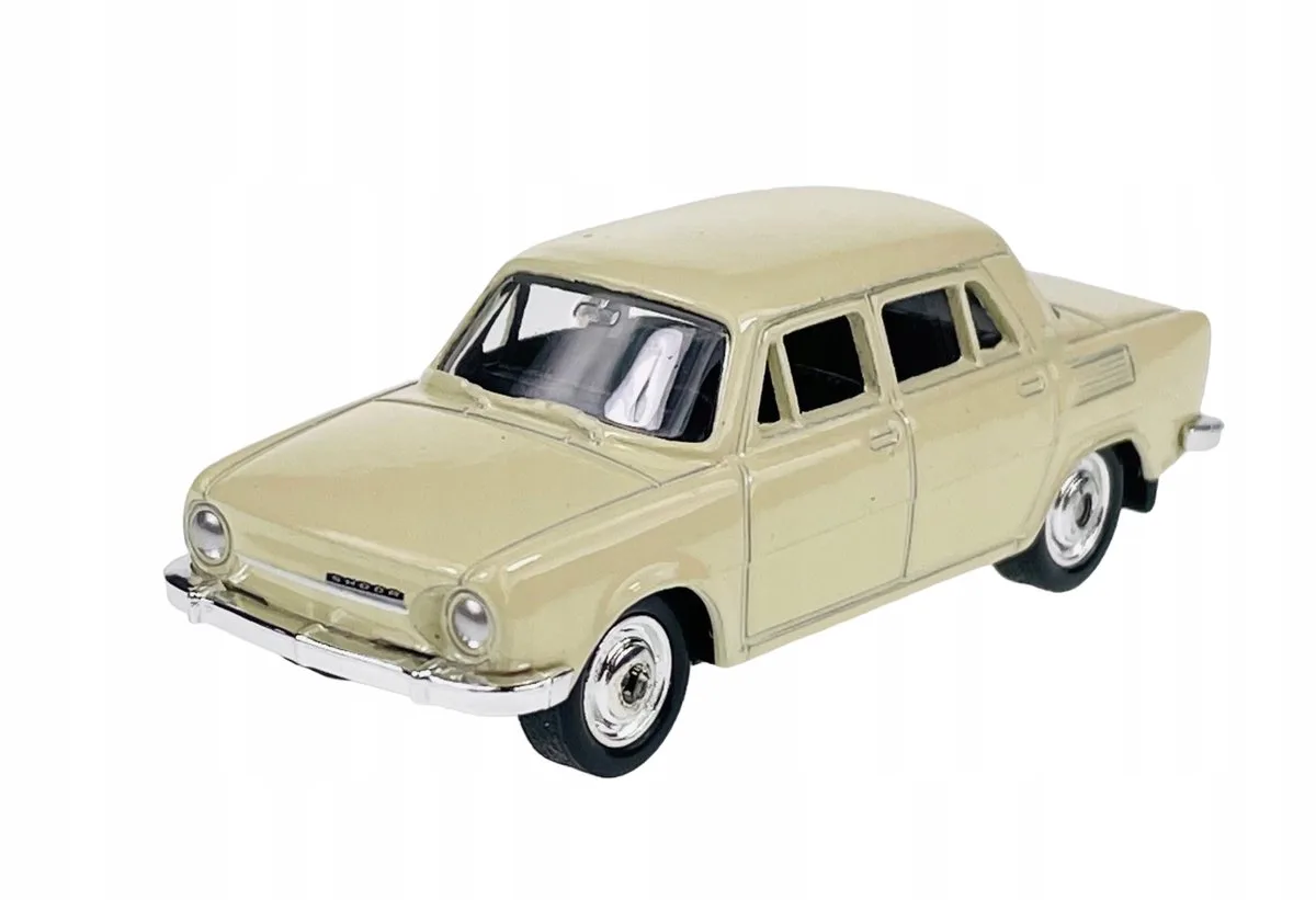 Skoda 100 Modelauto - schaal 1:60 fra Welly i Beige – produktbillede