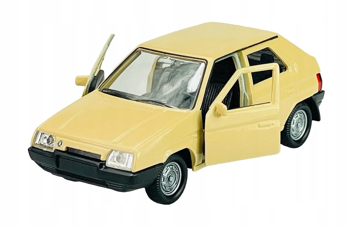 Skoda Favorit Beżowy Metaal Model Auto 1:34 - 1:39 Speelgoed von Welly – Produktfoto