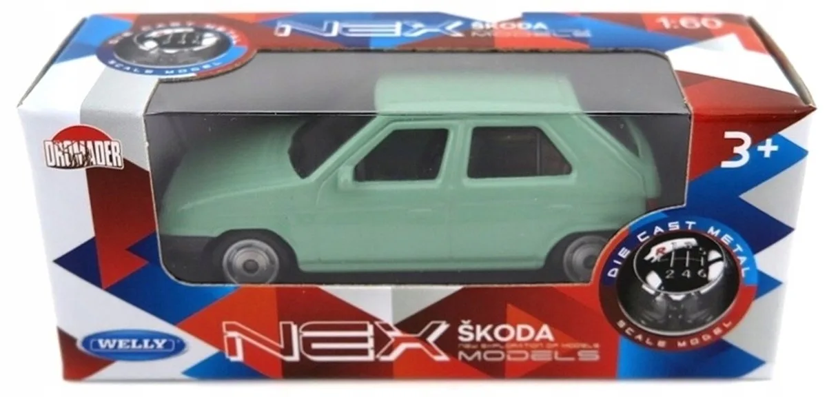 Skoda Favorit Modelauto Schaal 1:60 - Nieuw von Welly in Grün – Produktfoto
