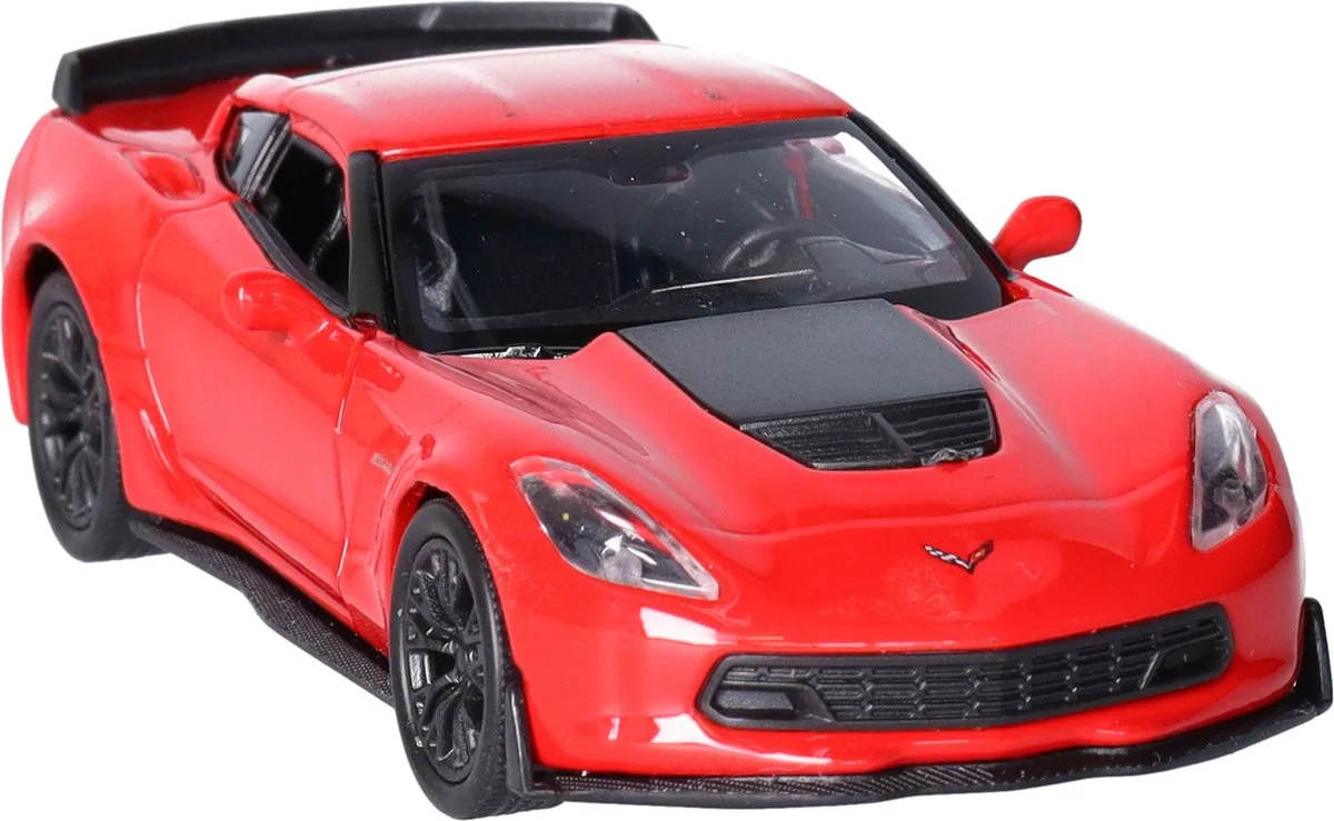 Speelgoed Chevrolet auto - die-cast metaal - 11 cm - Model Corvette de Welly en Rouge – photo du produit