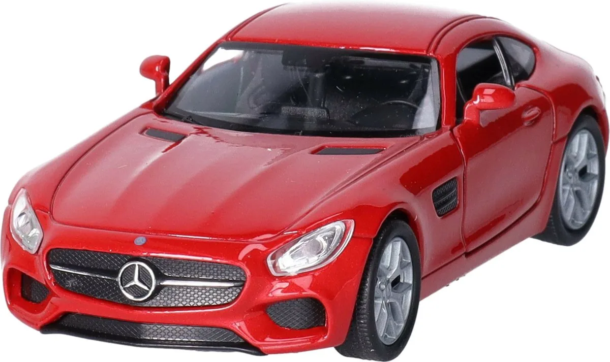 Speelgoed Mercedes Benz auto - die-cast metaal - 11 cm - Model AMG GT från Welly i Röd – produktbild