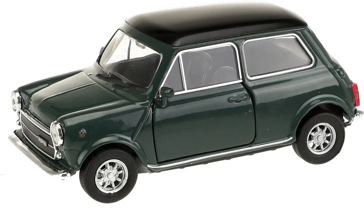 Speelgoed Mini Cooper auto - die-cast metaal - 10 cm - Model 1300 by Welly in Dark green – product photo