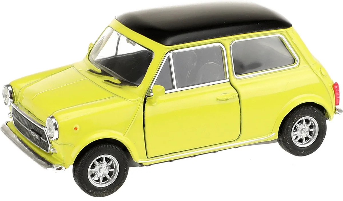 Speelgoed Mini Cooper auto - die-cast metaal - 10 cm - Model 1300 by Welly in Yellow – product photo