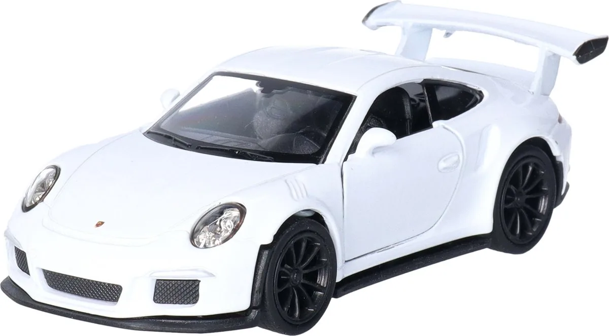 Speelgoed Porsche auto - die-cast metaal - 11 cm - Model 911 GT3 RS van Welly in Wit – productfoto
