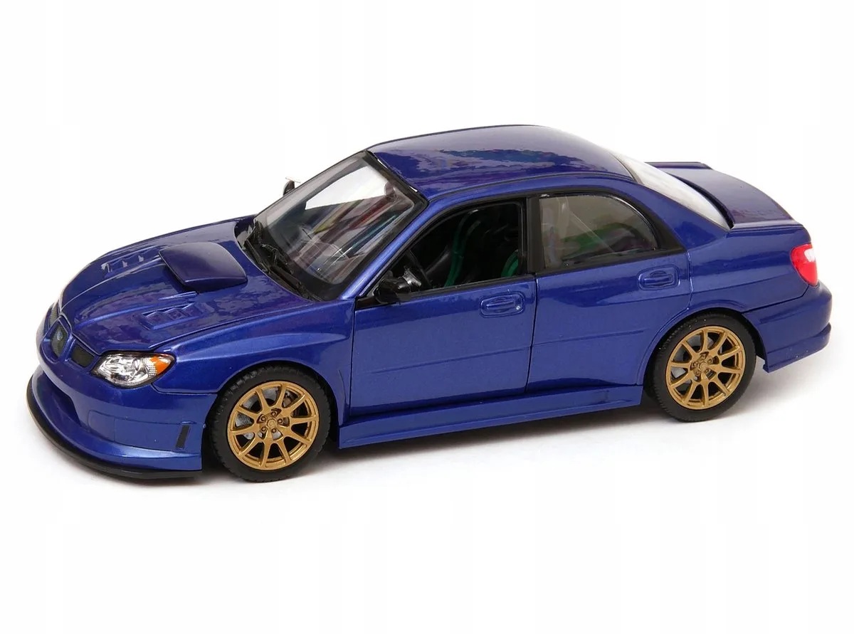 Subaru Impreza WRX STI Model Auto - 1:24 de Welly en Bleu – photo du produit