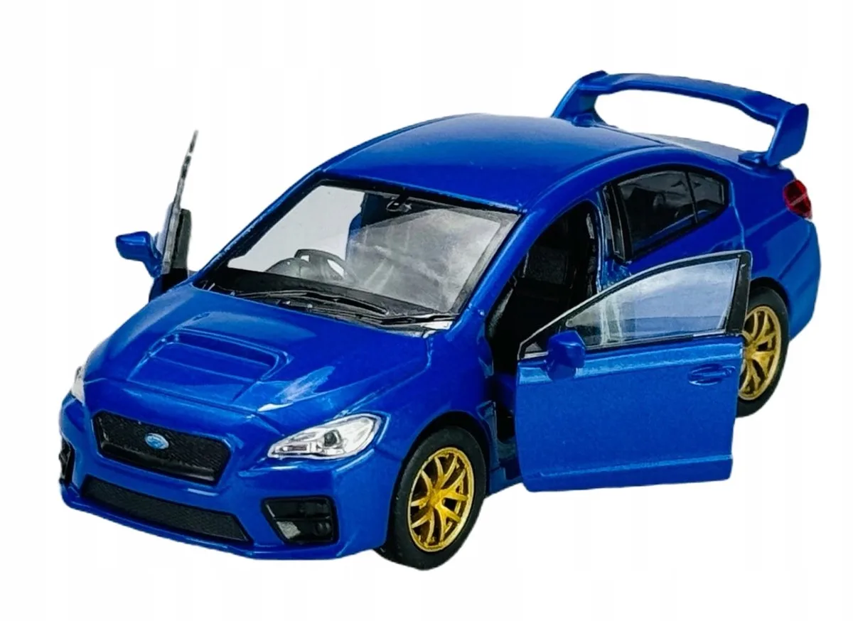 Subaru Impreza WRX STI Model Auto Metaal 1:34 Nieuw från Welly i Blå – produktbild