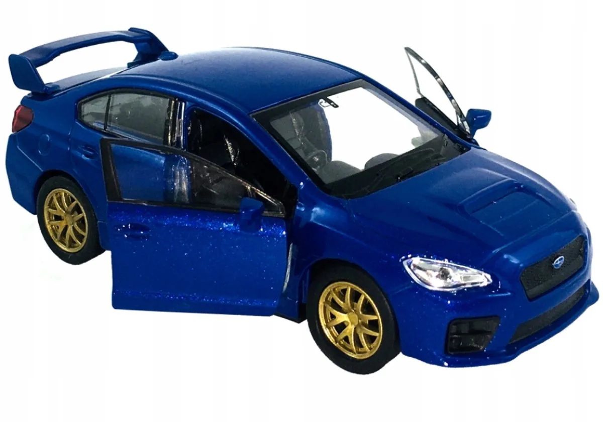 Subaru WRX STI Modelauto Metaal 1:34 från Welly i Blå – produktbild