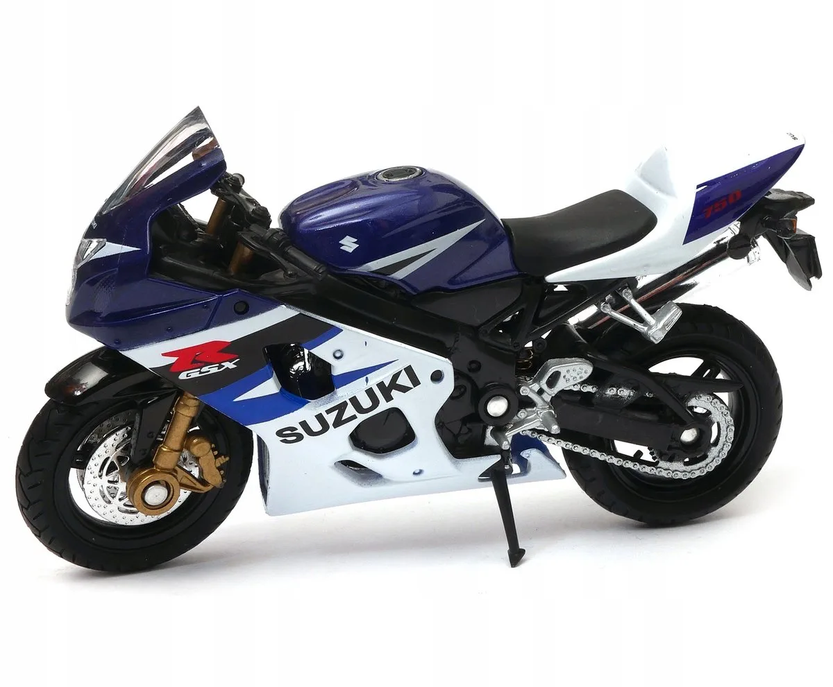 SUZUKI GSX-R750 MONFIETS MODEL 1:18 från Welly i Blå – produktbild