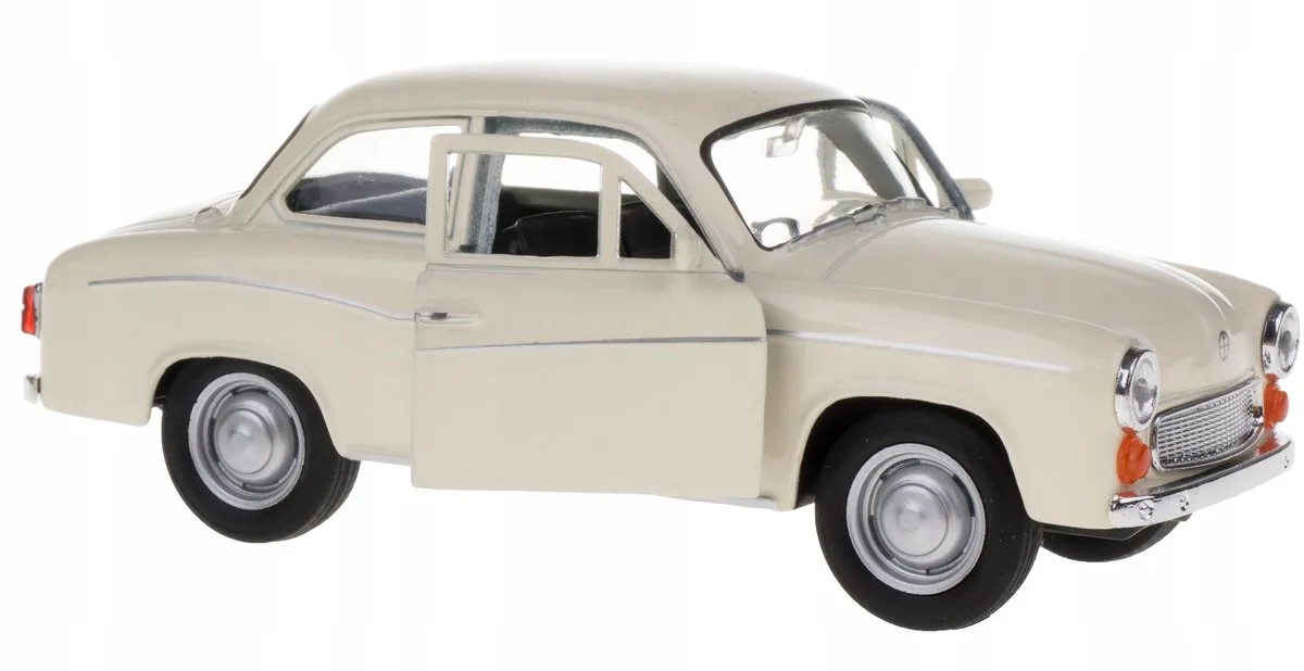Syrena 105 Model Samochodu Metalowy 1:34-39 fra Welly i Kremowy – produktbillede