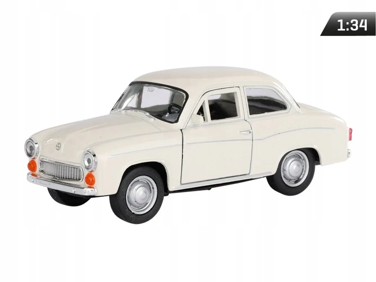 Syrena 105 modelauto 1:34 fra Welly i Crèmekleur – produktbillede