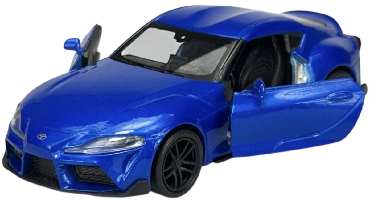 Toyota Supra Metaal Model Auto Blauw 1:34 - Nieuw från Welly – produktbild