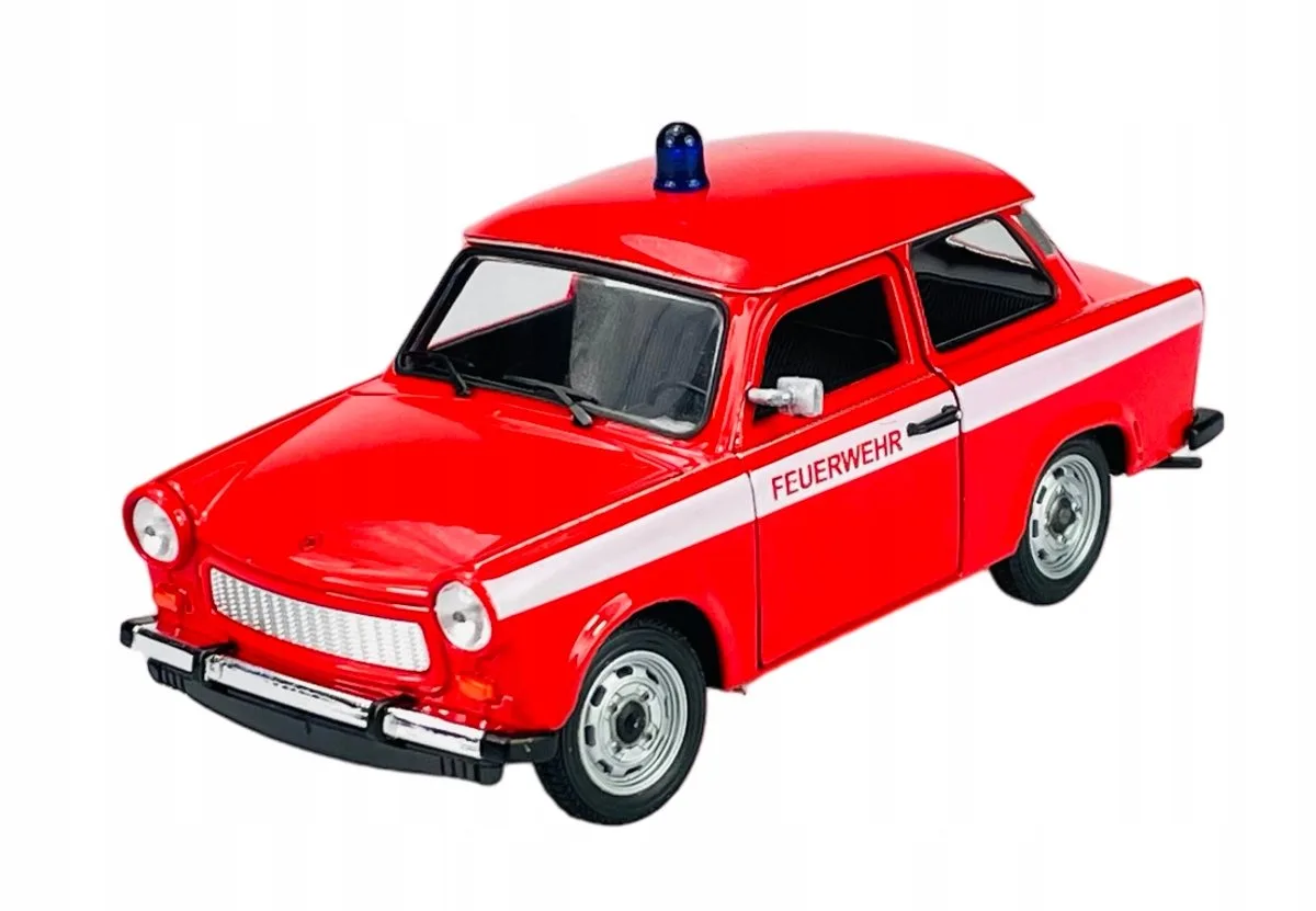 Trabant 601 brandweer 1:24 metalen model - nieuw de Welly en Rouge – photo du produit