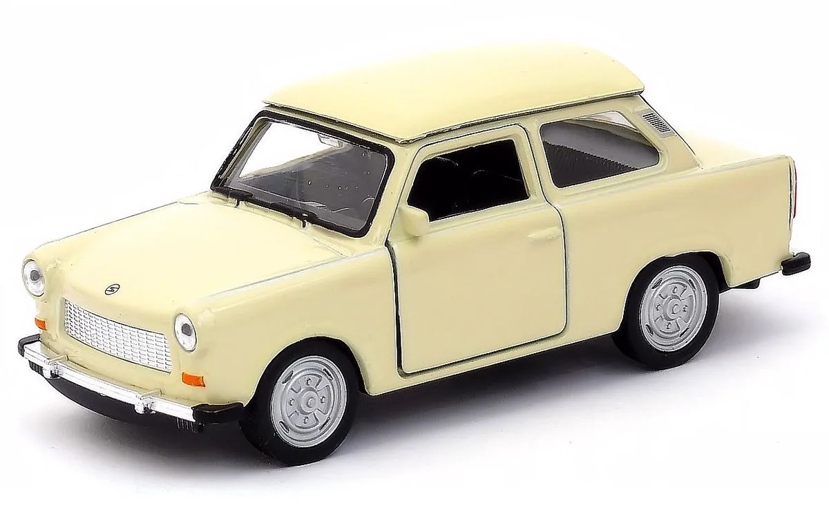 Trabant 601 model auto schaal 1:34 fra Welly i Creme – produktbillede