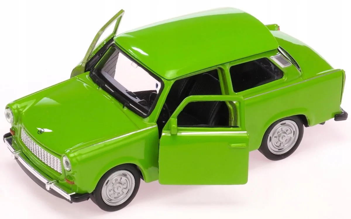 Trabant 601 Modelauto Metaal 1:34-1:39 Deuren Open fra Welly i Grøn – produktbillede