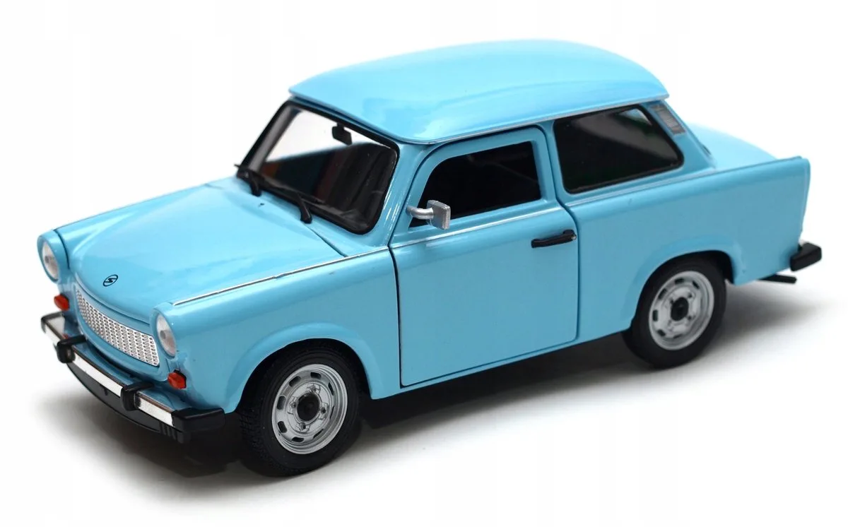 Trabant 601 Modelauto Metaal 1:34 fra Welly i Blå – produktbillede