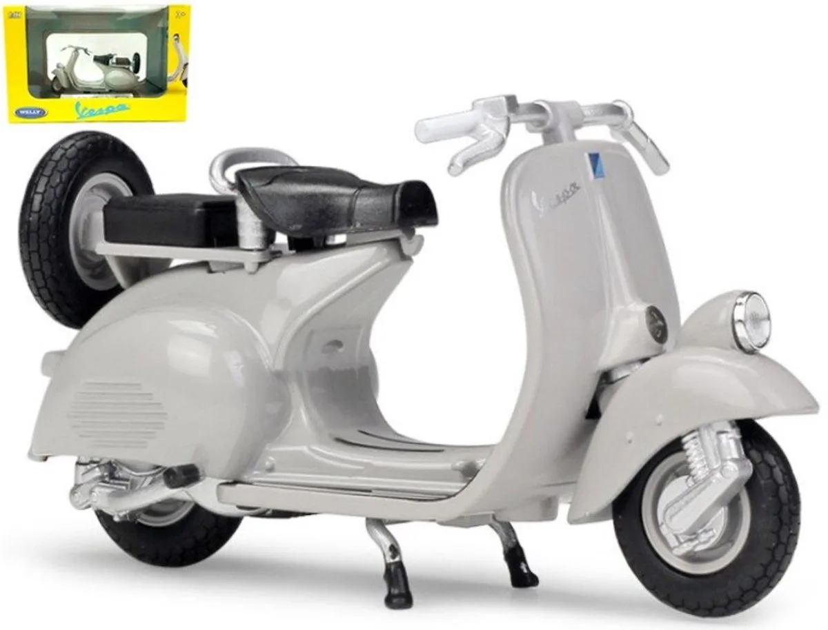 Vespa 1953 scooter 125 cc Welly 1:18 van Welly in Grijs – productfoto