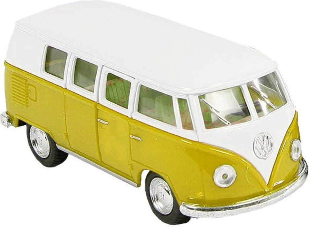 Volkswagen Bus 1963 T1 - schaal 1:32 - Geel/Wit van Welly in Wit – productfoto
