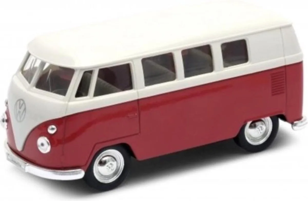 Volkswagen Bus 1963 T1 - schaal 1:32 - Rood/Wit fra Welly i Rød – produktbillede