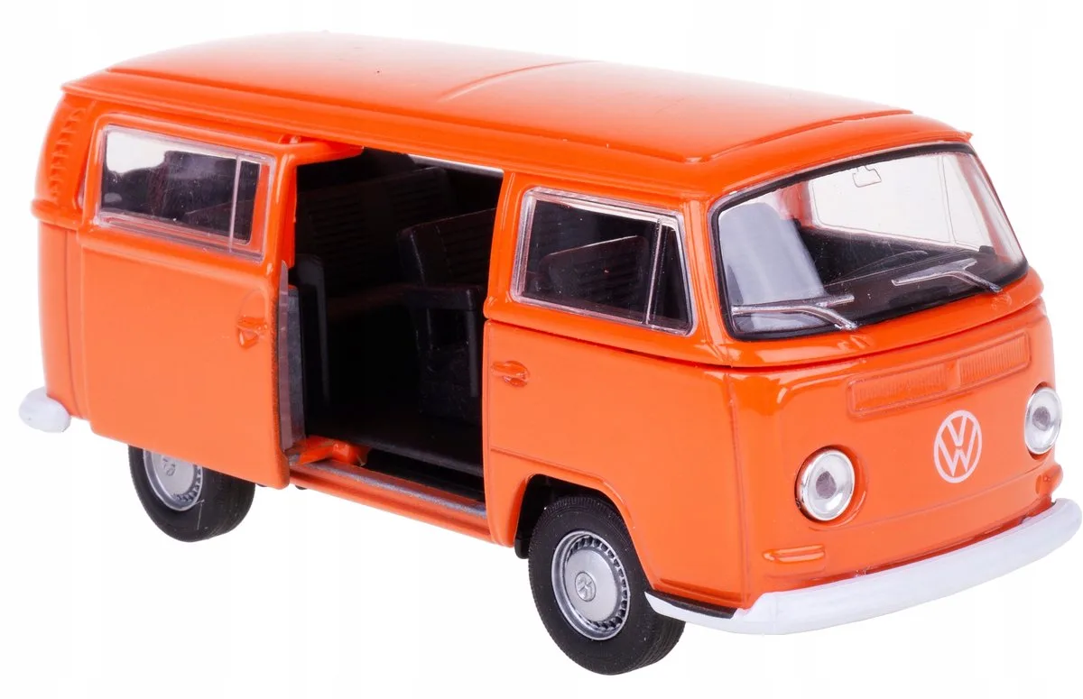 Volkswagen Bus T2 Modelauto Welly 1:34/39 Ploegen fra Welly i Orange – produktbillede