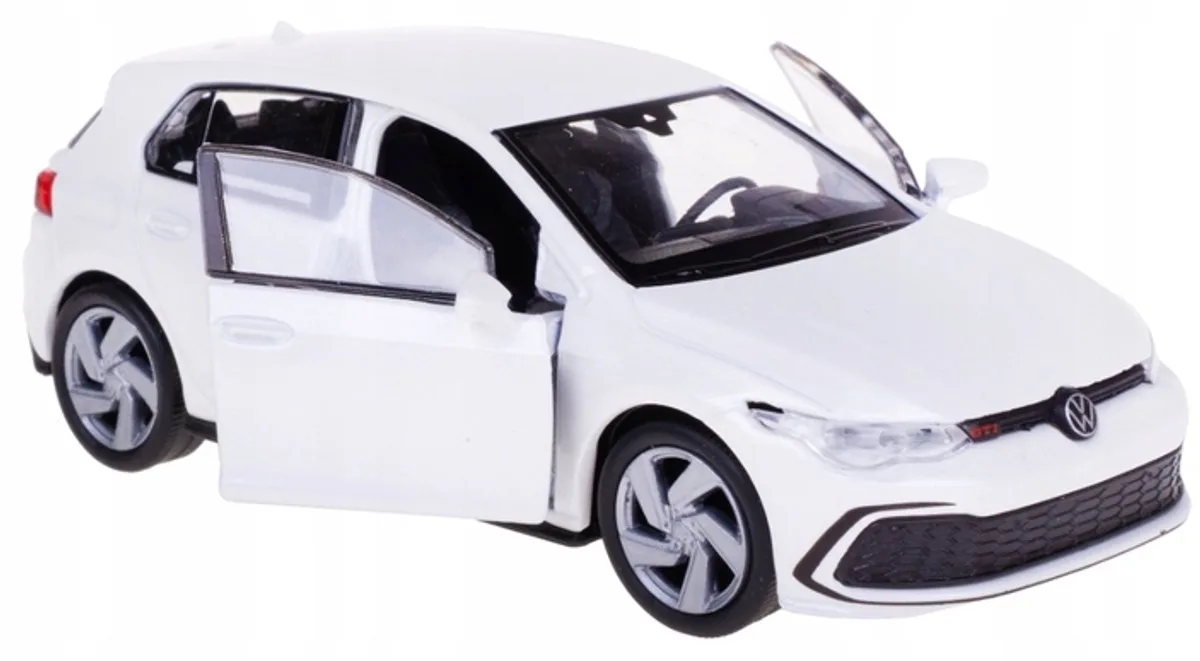 Volkswagen Golf 8 GTI Modelauto Metaal 1:38 Welly fra Welly i Hvid – produktbillede