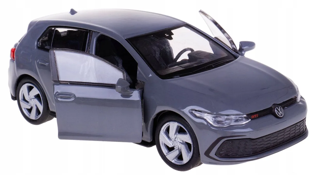Volkswagen Golf 8 GTI modelauto metaal Welly 1:38 fra Welly i Grå – produktbillede
