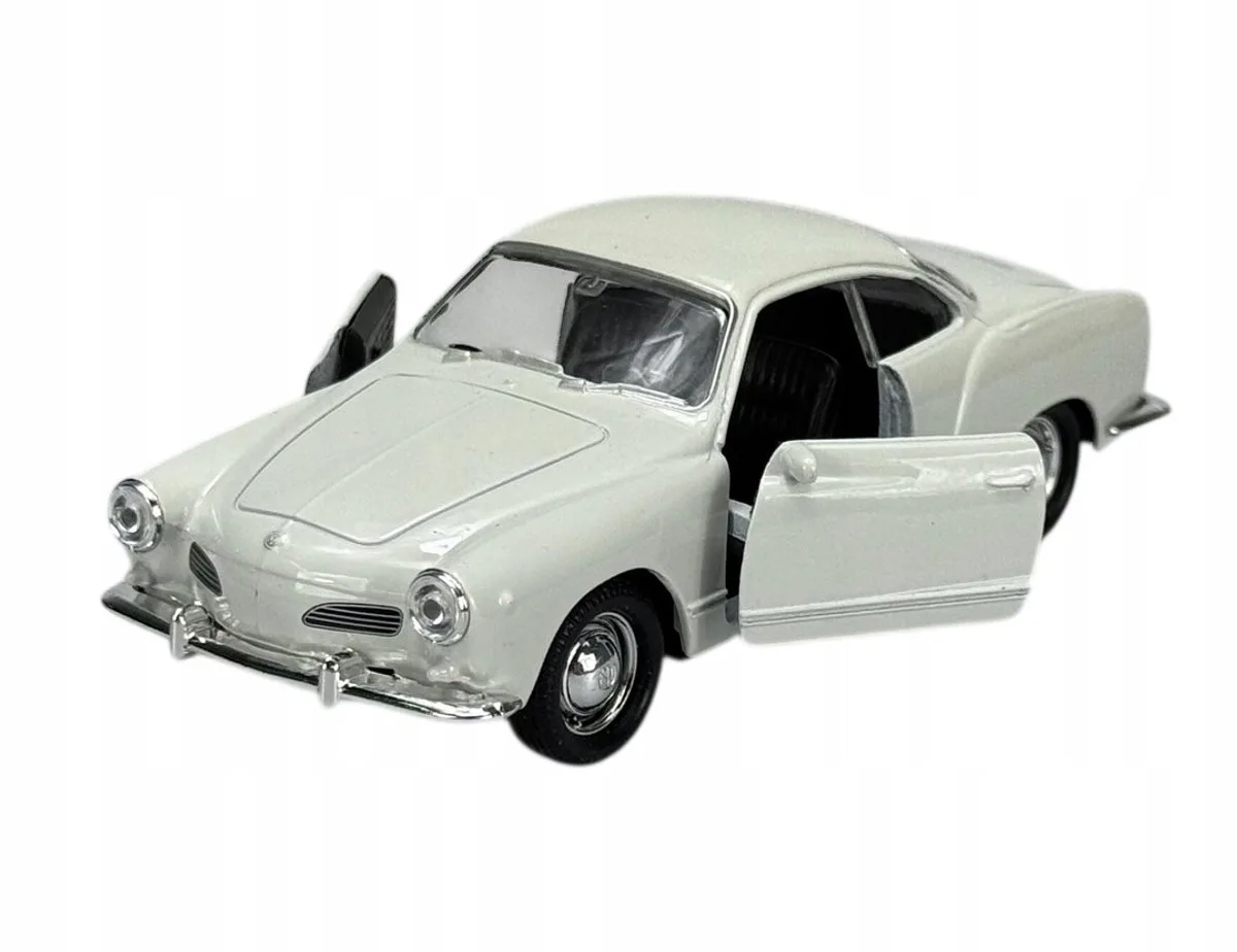 Volkswagen Karmann Ghia Coupé Metaal 1:34 Nieuw Model från Welly i Vit – produktbild
