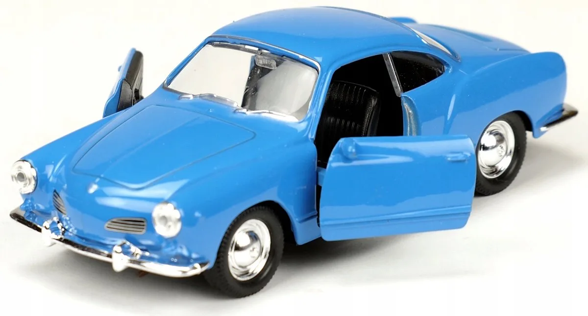 Volkswagen Karmann Ghia Coupé Metaal Modelauto 1:34-1:39 van Welly in Blauw – productfoto