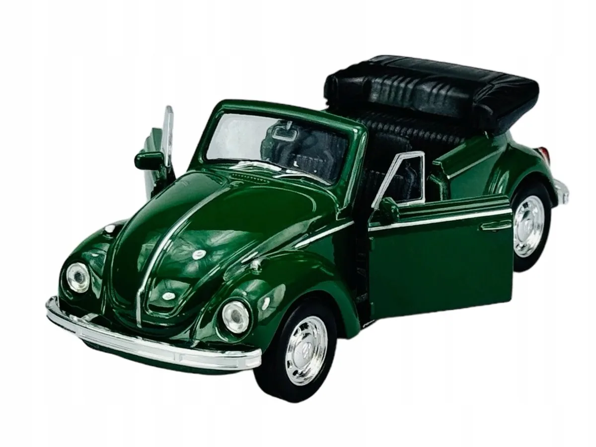 Volkswagen Kever Cabrio Groen Metaal 1:34 Speelgoedauto de Welly – photo du produit