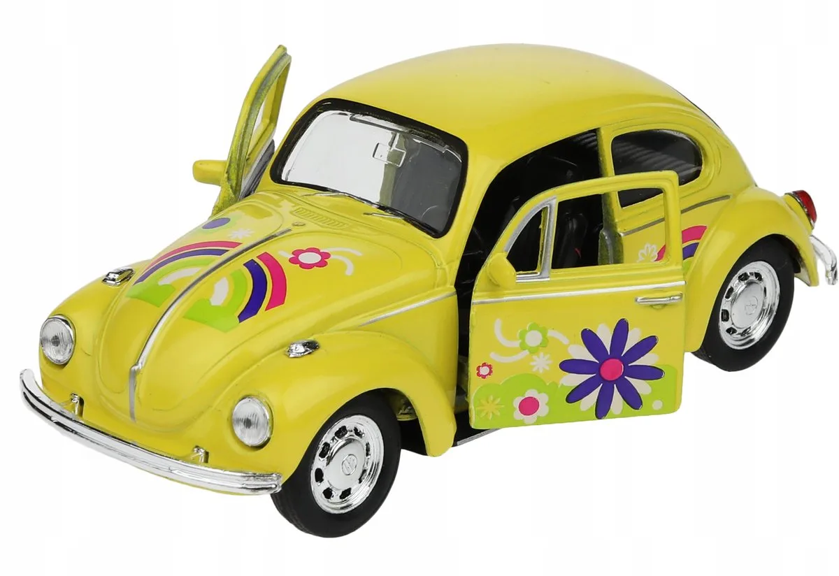 Volkswagen Kever Modelauto 1:34-39 från Welly i Gul – produktbild