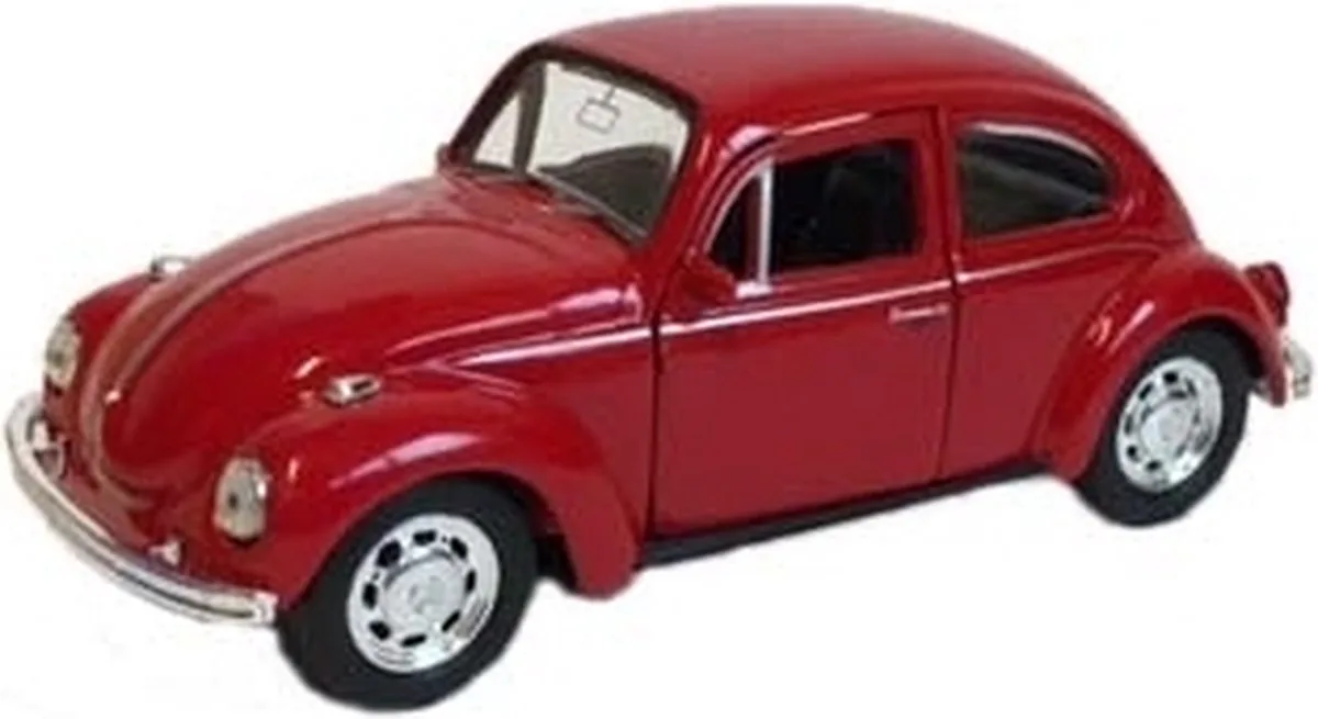 Volkswagen Kever speelgoedauto - metaal en plastic - modelauto de Welly en Rouge – photo du produit