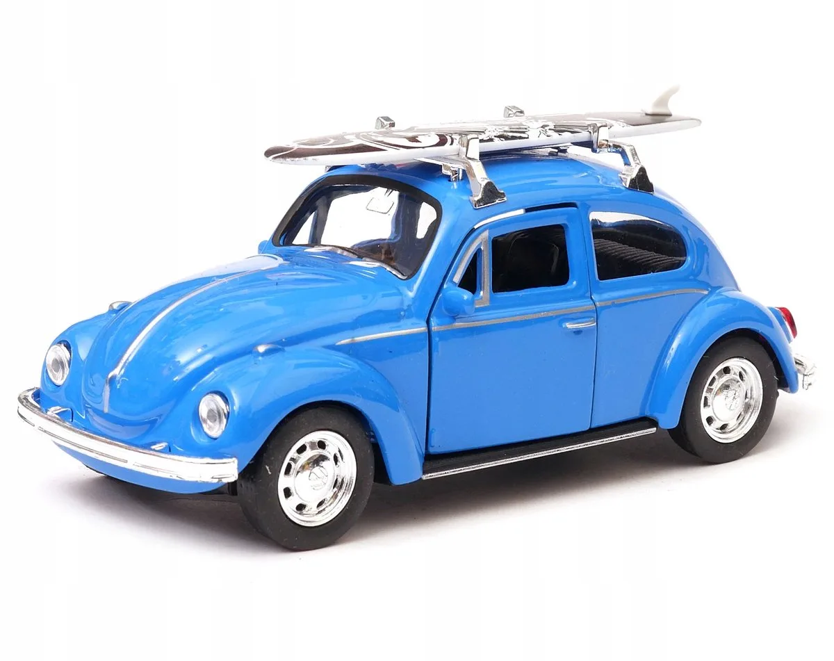 Volkswagen Kever Surfing Model 1:34 Metaal van Welly in Blauw – productfoto