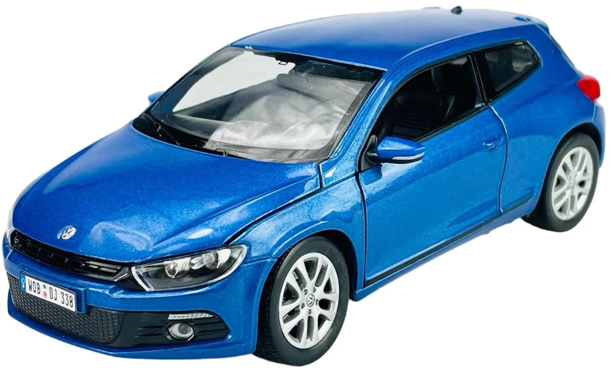 Volkswagen Scirocco 1:24 Metalen modelauto Nieuw från Welly i Blå – produktbild