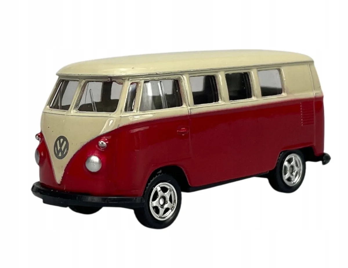 Volkswagen T1 Bus 1963 Wit-Rood 1:60 Modelauto de Welly – photo du produit