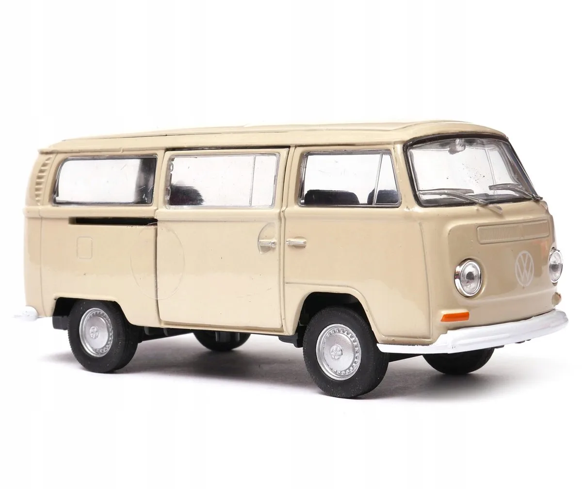 Volkswagen T2 Bus 1972 Modelauto Schaal 1:34 Welly Nex fra Welly i Creme – produktbillede
