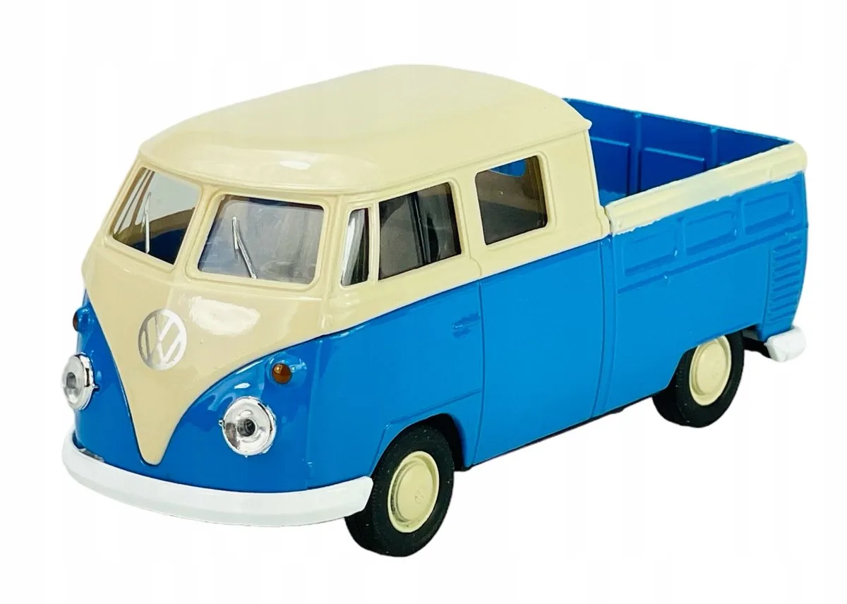 Volkswagen Transporter T1 Dubbele Cabine Pick-up 1:34 modelauto fra Welly i Blå – produktbillede