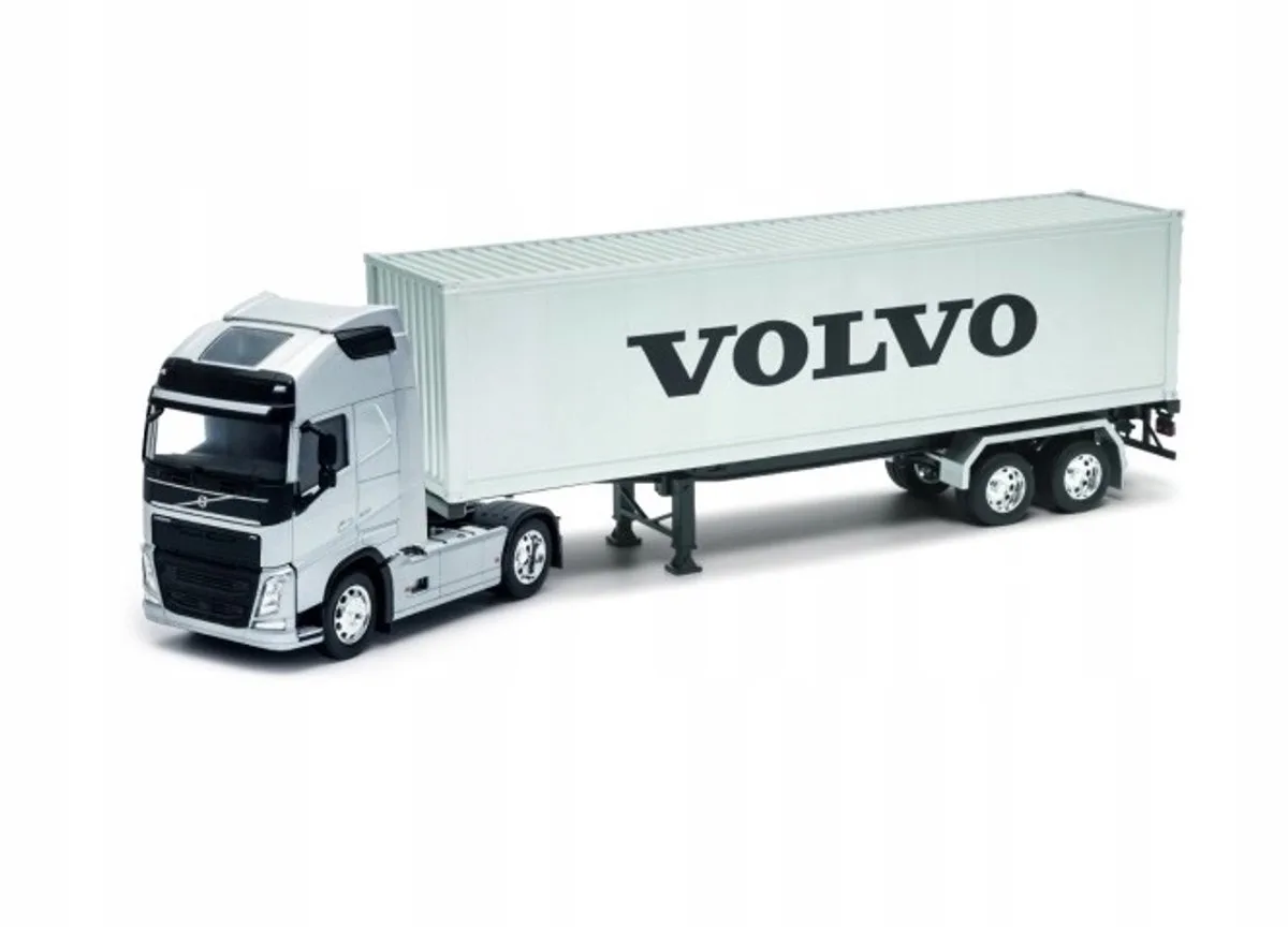Volvo FH 500 Vrachtwagen met Trailer Schaal 1:32 Metaal de Welly en Gris – photo du produit