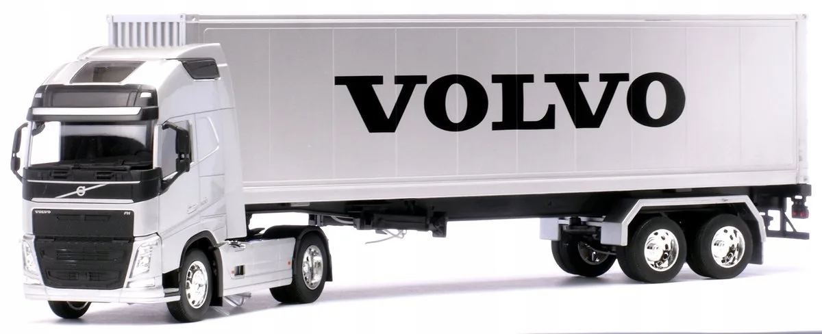 Volvo FH Containervrachtwagen Schaal 1:32 Metaal de Welly en Argent – photo du produit