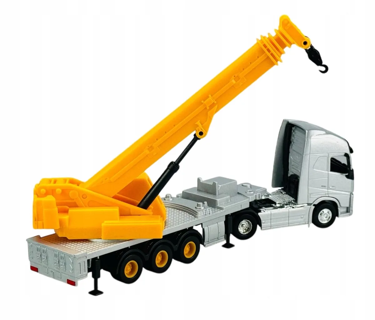 Volvo FH Diecast Vrachtwagen met Kraan 1:64 fra Welly i Gul – produktbillede