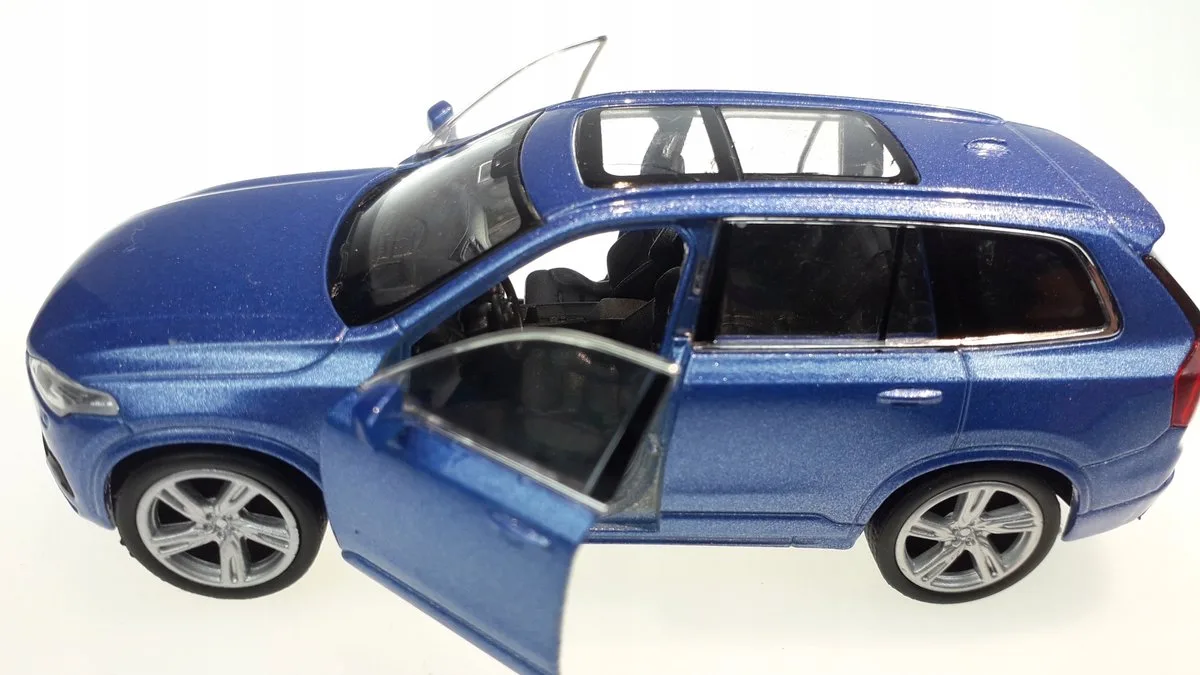 Volvo XC 90 2015 Metaal Model Auto 1:34 de Welly en Bleu – photo du produit