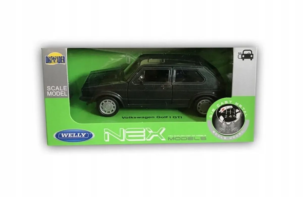 VW Golf I GTI Modelauto 1:34 Metaal van Welly in Zwart – productfoto