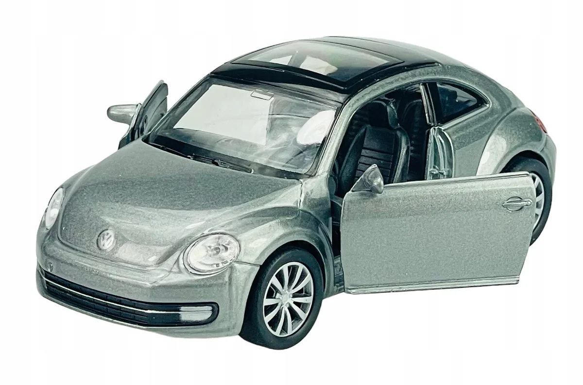 VW Kever Modelauto Metaal 1:34 Nieuw van Welly in Zilver – productfoto