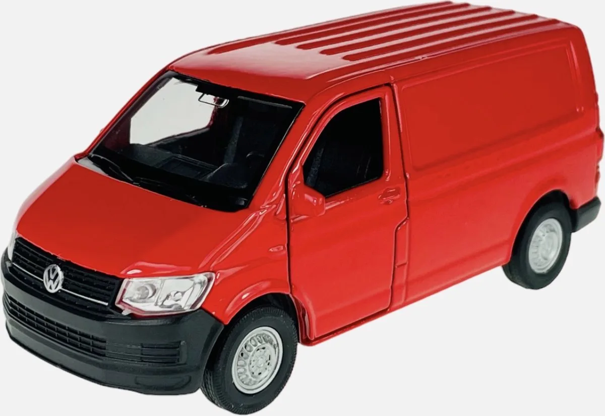 VW volkswagen transporten T6 van 1:34 by Welly in Red – product photo