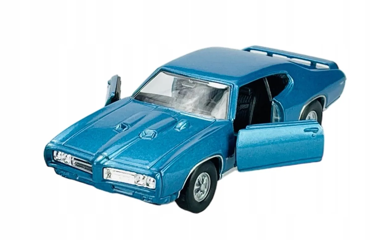 Wally 1969 Pontiation Gto Metaal modelauto Blauw 1:3 fra Welly – produktbillede