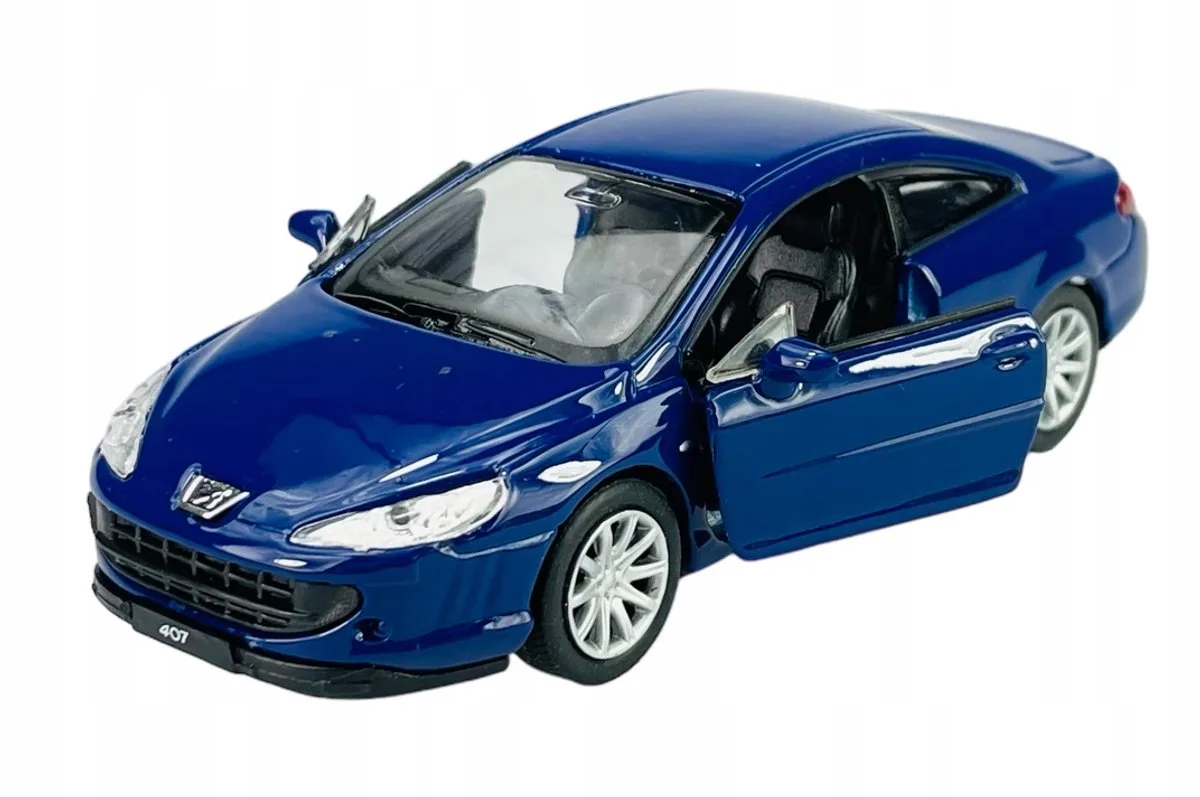 Wally Peugeot 407 Metaal Schaal Cup 1:34 modelauto van Welly in Blauw – productfoto